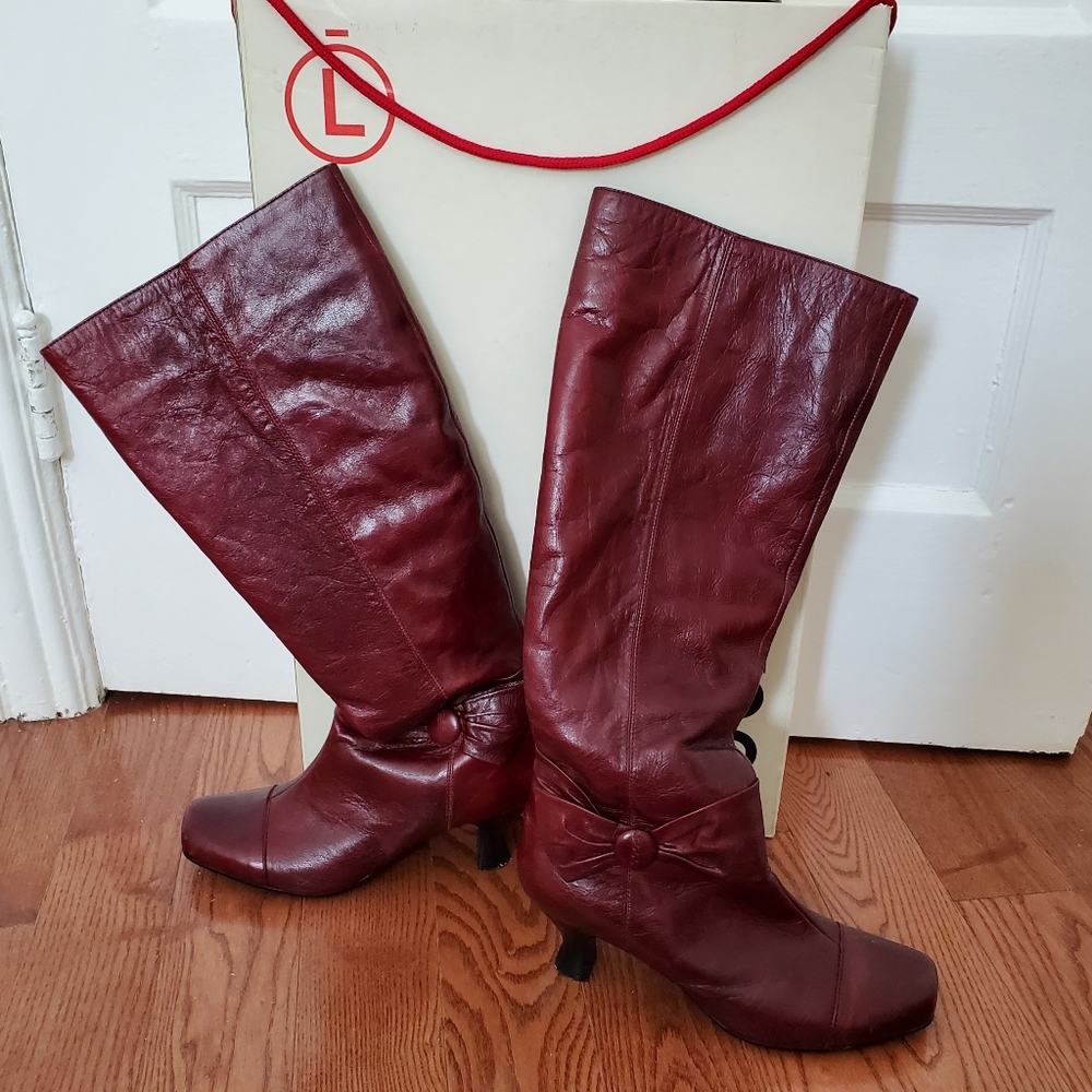 ✨Make me an offer✨ Leather Boots with Spool Heel - Picture 5 of 9